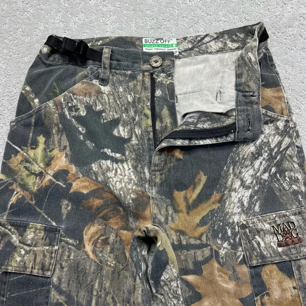 Mad Dog Gear Cargo Pants Mens 32 Brown Camo Buzz Off Outdoor Gorpcore‎ Skate Y2k